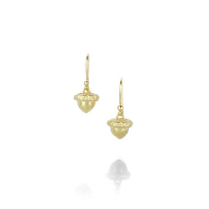 Gabriella Kiss 14k Green Gold Baby Acorn Earrings | Quadrum Gallery