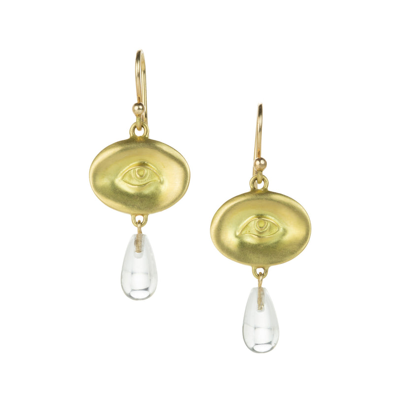 Gabriella Kiss 18k Small Eye Earrings with Crystal Drops | Quadrum Gallery