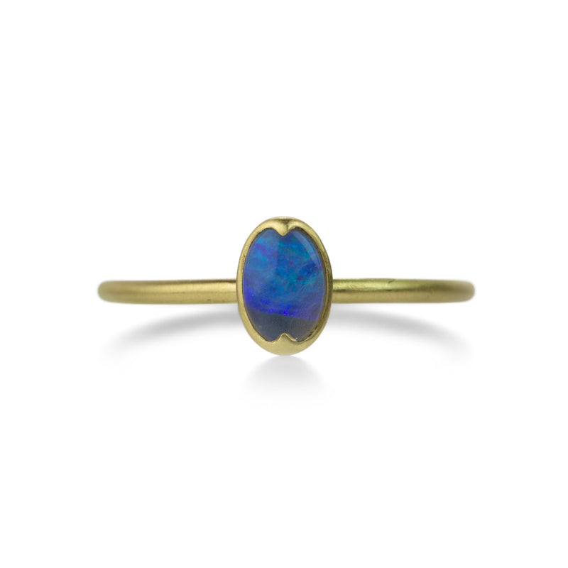 Gabriella Kiss 18k Small Oval Australian Opal Ring | Quadrum Gallery