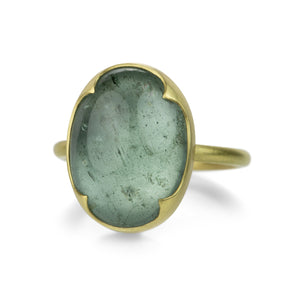 Gabriella Kiss 18k Oval Moss Aquamarine Ring | Quadrum Gallery