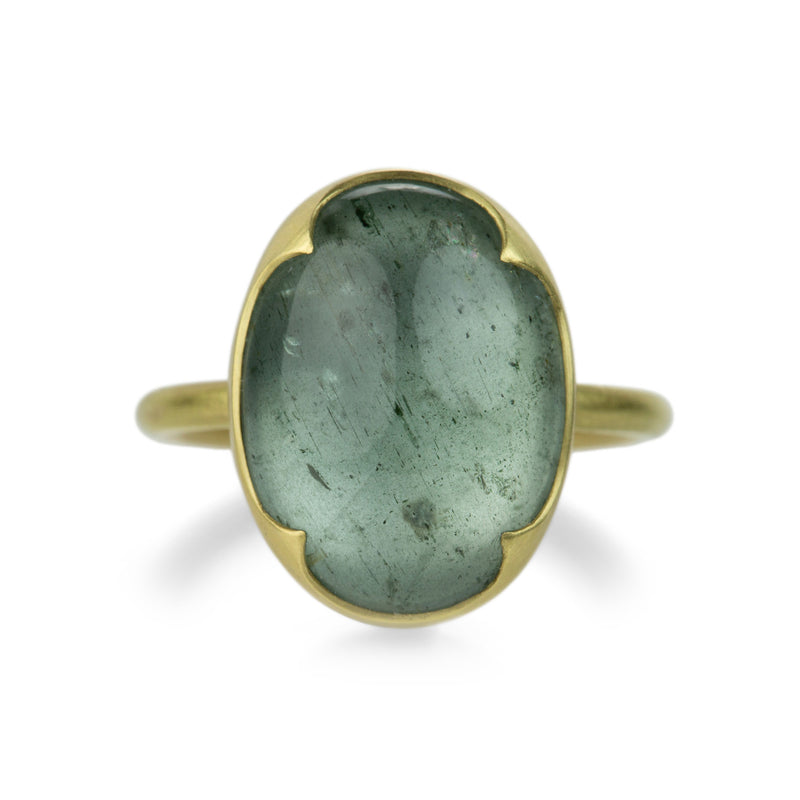 Gabriella Kiss 18k Oval Moss Aquamarine Ring | Quadrum Gallery