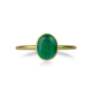 Gabriella Kiss Bezel Set Colombian Emerald Ring | Quadrum Gallery