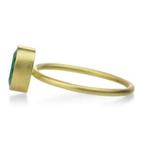 Gabriella Kiss Bezel Set Colombian Emerald Ring | Quadrum Gallery