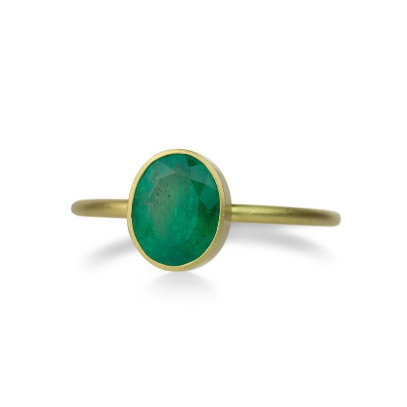 Gabriella Kiss Bezel Set Colombian Emerald Ring | Quadrum Gallery