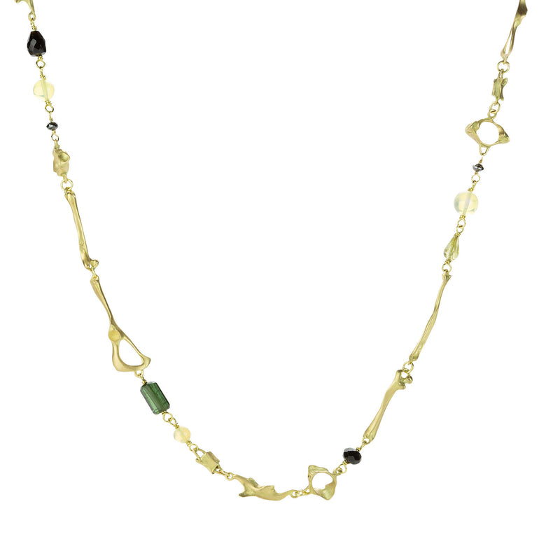 Gabriella Kiss 18k Mouse Bone Necklace with Tourmaline | Quadrum Gallery