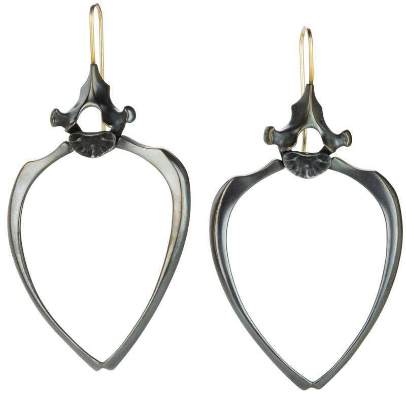 Gabriella Kiss Small Bronze Raccoon Rib Earrings | Quadrum Gallery