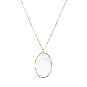 Gabriella Kiss 18k Large Crystal Lens Pendant Necklace | Quadrum Gallery