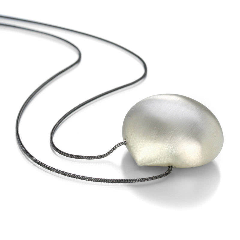 Gabriella Kiss Matte Silver Chestnut on Oxidized Chain | Quadrum Gallery