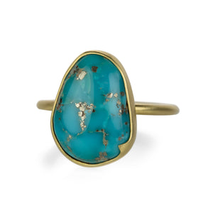 Gabriella Kiss Organic Persian Turquoise with Pyrite Ring | Quadrum Gallery