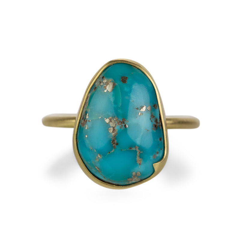 Gabriella Kiss Organic Persian Turquoise with Pyrite Ring | Quadrum Gallery