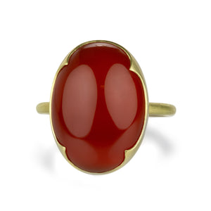 Gabriella Kiss Large 18k Oval Carnelian Ring | Quadrum Gallery