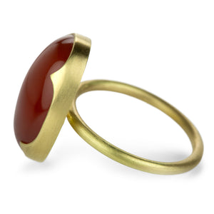 Gabriella Kiss Large 18k Oval Carnelian Ring | Quadrum Gallery