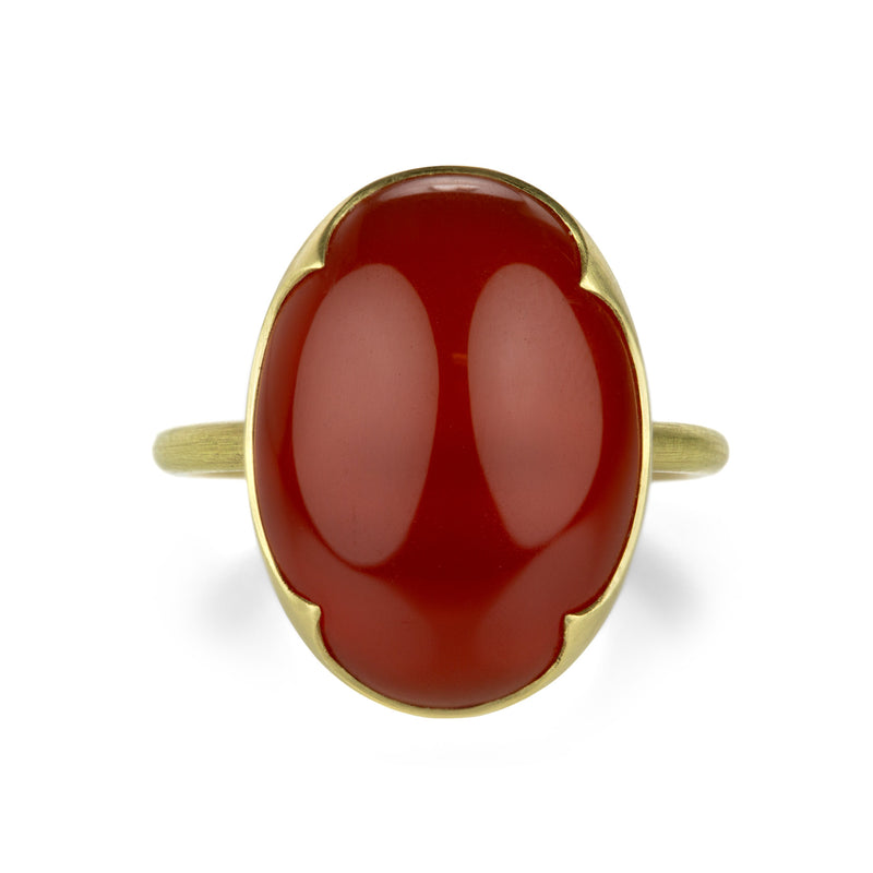 Gabriella Kiss Large 18k Oval Carnelian Ring | Quadrum Gallery