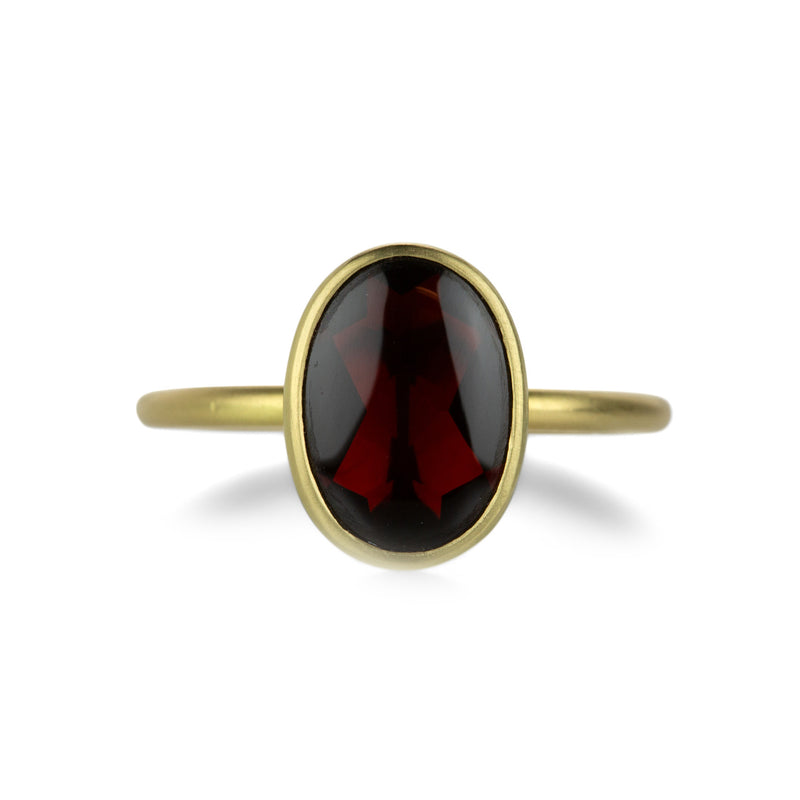 Gabriella Kiss 18k Oval Red Almandine Garnet Ring | Quadrum Gallery