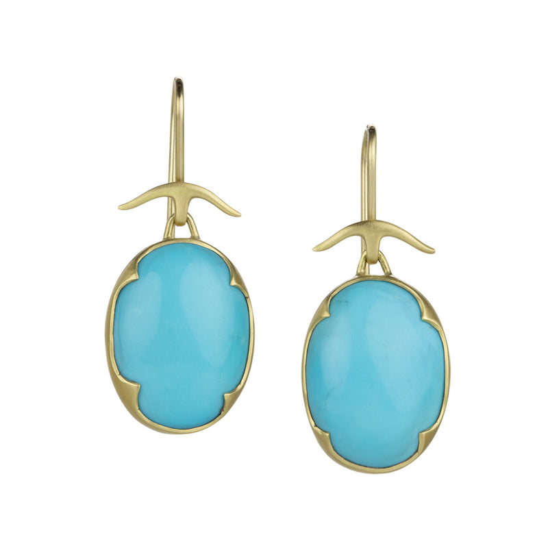 Gabriella Kiss Turquoise Scallop Drop Earrings | Quadrum Gallery