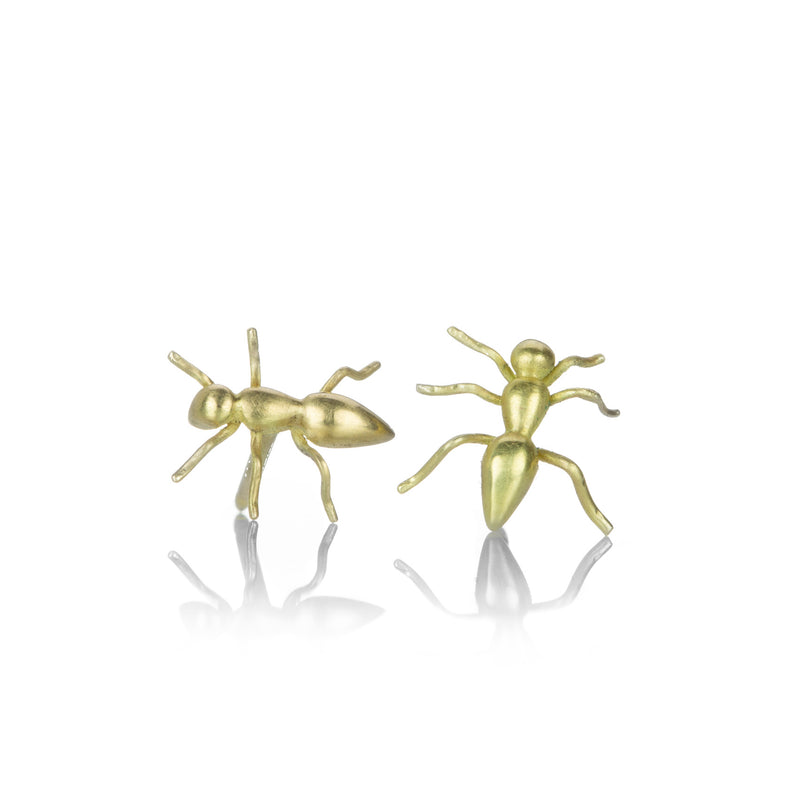 Gabriella Kiss 18k Yellow Gold Ant Stud Earrings | Quadrum Gallery