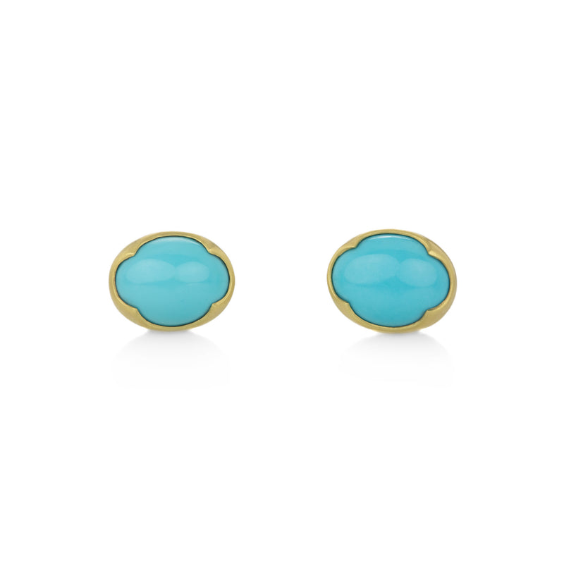 Gabriella Kiss Small Oval Turquoise Studs | Quadrum Gallery