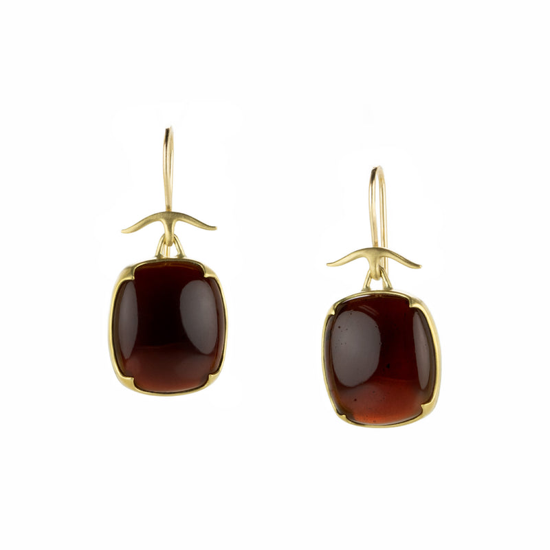 Gabriella Kiss Garnet Over Mother of Pearl Drop Earrings | Quadrum Gallery