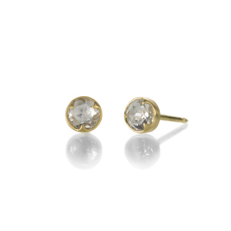 Gabriella Kiss Round White Diamond Rose Cut Studs | Quadrum Gallery