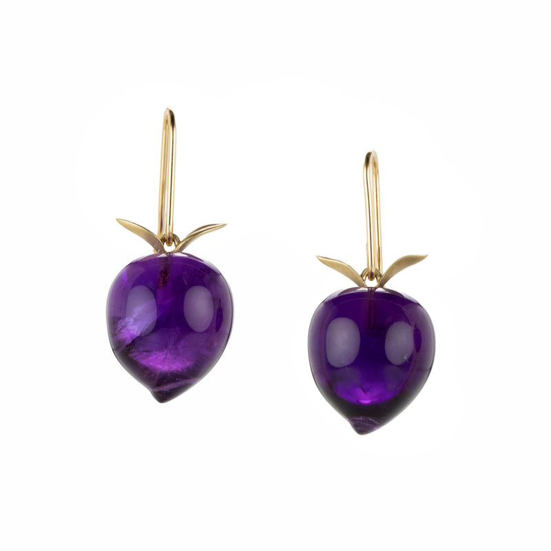 Gabriella Kiss 14k Amethyst Plum Drop Earrings | Quadrum Gallery