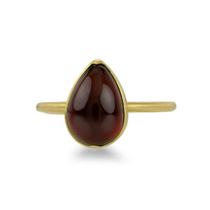 Gabriella Kiss 18k Yellow Gold Pear Shaped Garnet Ring | Quadrum Gallery