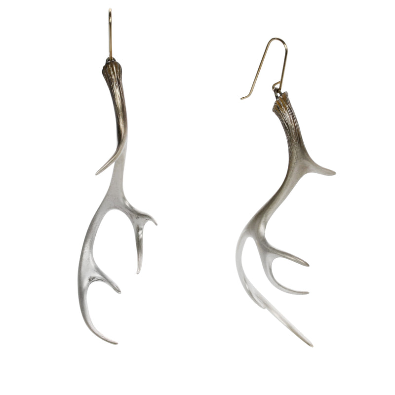 Gabriella Kiss Sterling Silver Large Antler Drop Earrings | Quadrum Gallery