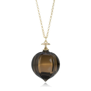 Gabriella Kiss Smoky Quartz Hickory Nut Pendant Necklace | Quadrum Gallery