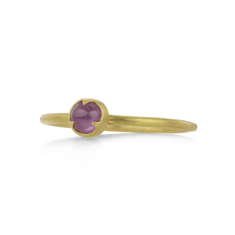 Gabriella Kiss 18k Round Smooth Pink Sapphire Ring | Quadrum Gallery