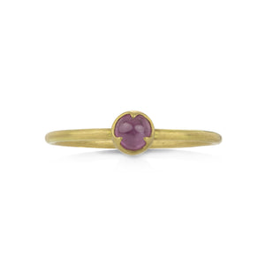 Gabriella Kiss 18k Round Smooth Pink Sapphire Ring | Quadrum Gallery