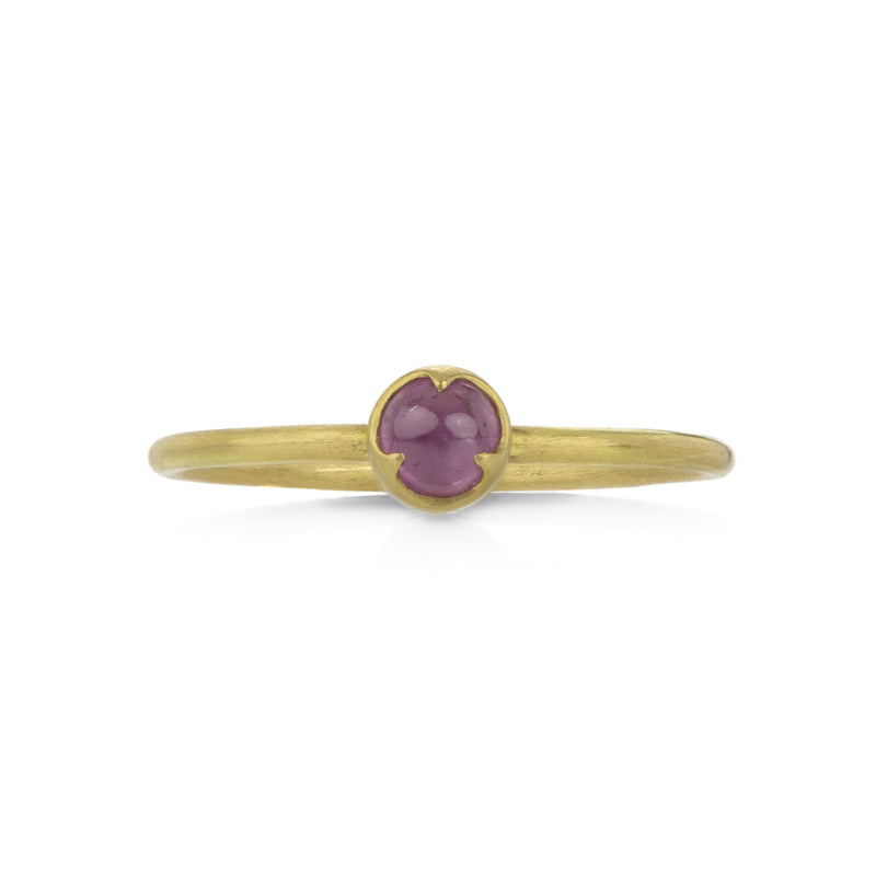 Gabriella Kiss 18k Round Smooth Pink Sapphire Ring | Quadrum Gallery