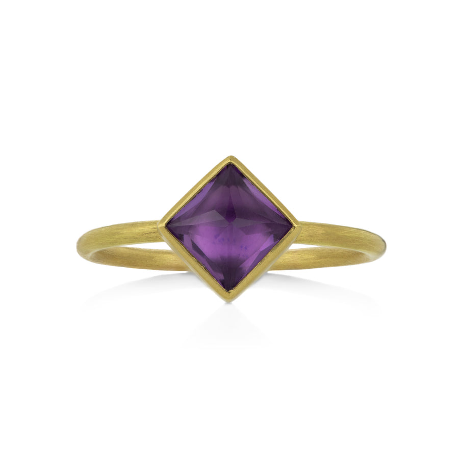 Gabriella Kiss 18k Square Faceted Amethyst Ring | Quadrum Gallery