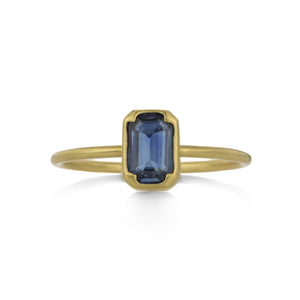 Gabriella Kiss 18k Emerald Cut Sapphire Ring | Quadrum Gallery
