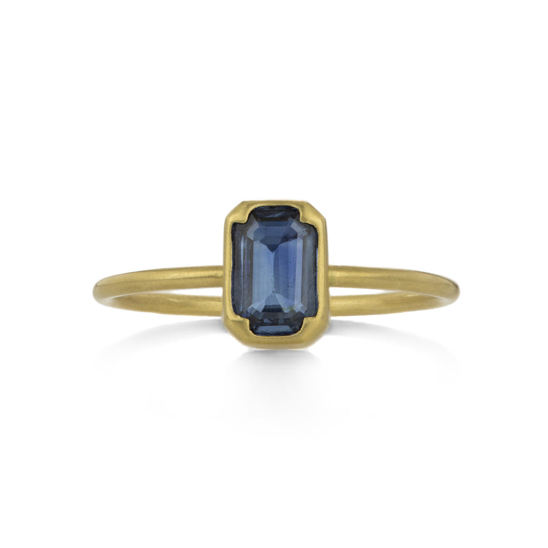 Gabriella Kiss 18k Emerald Cut Sapphire Ring | Quadrum Gallery