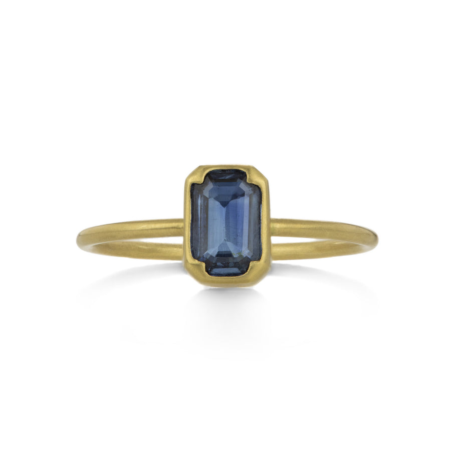 Gabriella Kiss 18k Emerald Cut Sapphire Ring | Quadrum Gallery