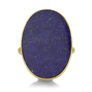 Gabriella Kiss 18k Oval Lapis Slab Ring | Quadrum Gallery