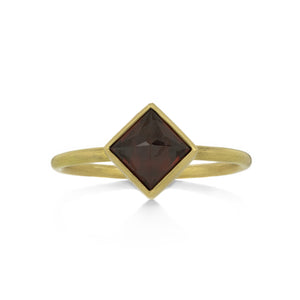 Gabriella Kiss Faceted Square Garnet Ring | Quadrum Gallery