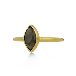 Gabriella Kiss Marquise Brown Star Sapphire Ring | Quadrum Gallery