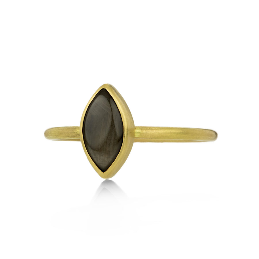 Gabriella Kiss Marquise Brown Star Sapphire Ring | Quadrum Gallery