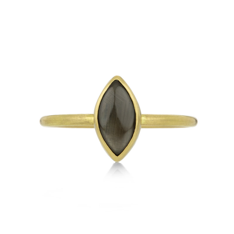 Gabriella Kiss Marquise Brown Star Sapphire Ring | Quadrum Gallery
