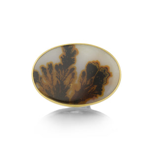 Gabriella Kiss 18k Oval Horizontal Dendrite Ring | Quadrum Gallery