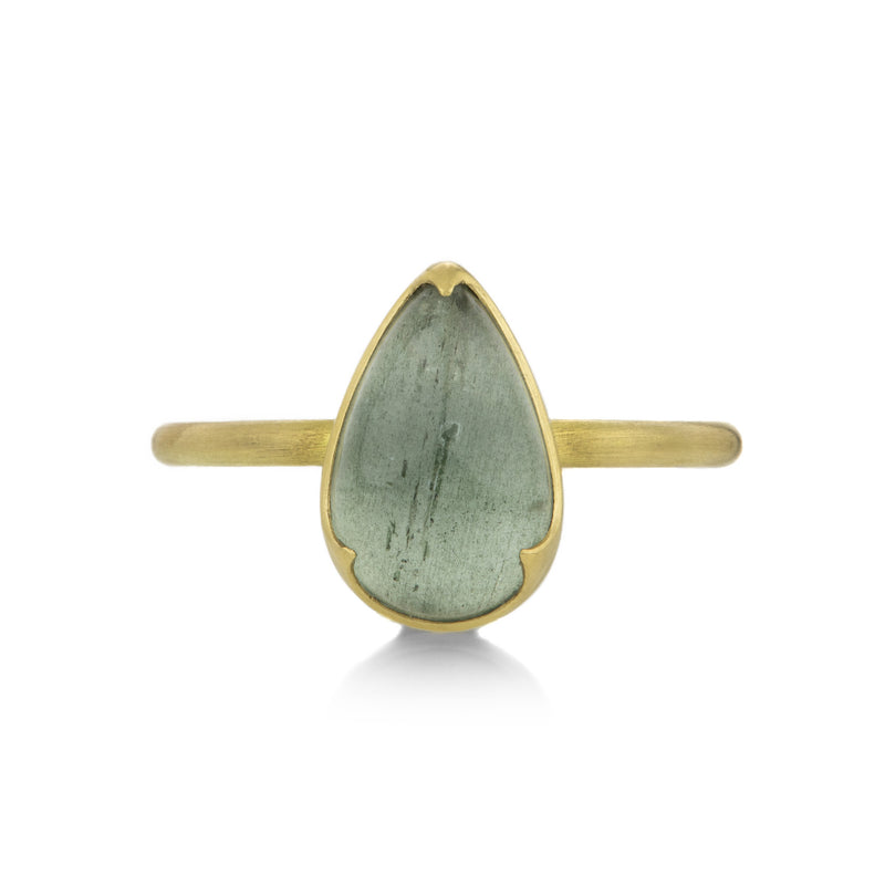 Gabriella Kiss Pear Shaped Moss Aquamarine Ring | Quadrum Gallery