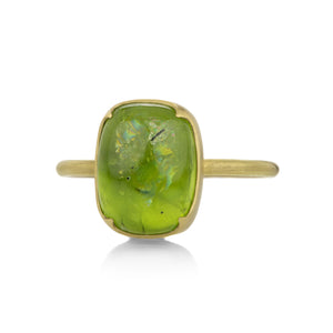 Gabriella Kiss 18k Cushion Peridot Ring | Quadrum Gallery