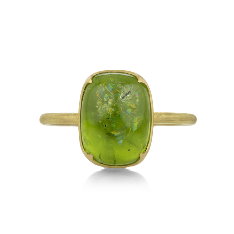 Gabriella Kiss 18k Cushion Peridot Ring | Quadrum Gallery