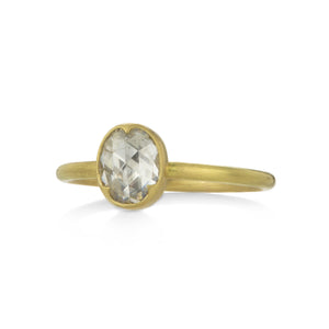 Gabriella Kiss 18k Oval Rose Cut White Diamond Ring | Quadrum Gallery