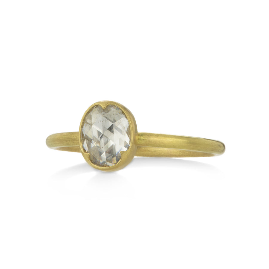 Gabriella Kiss 18k Oval Rose Cut White Diamond Ring | Quadrum Gallery