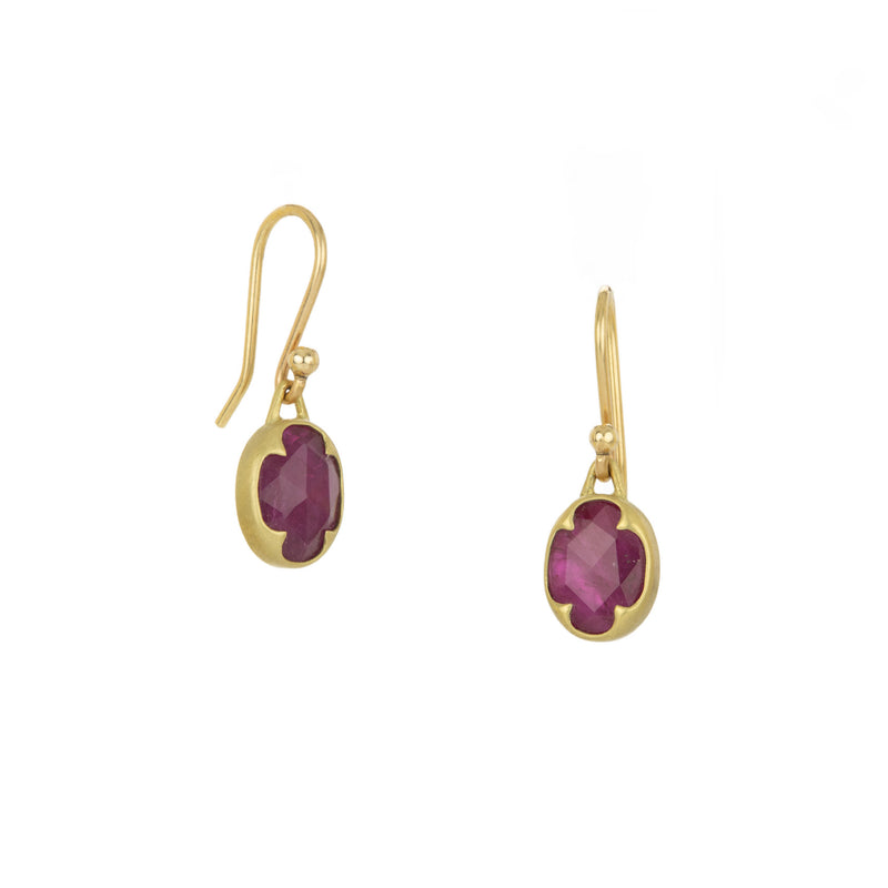 Gabriella Kiss Oval Faceted Ruby Drop Earrings | Quadrum Gallery
