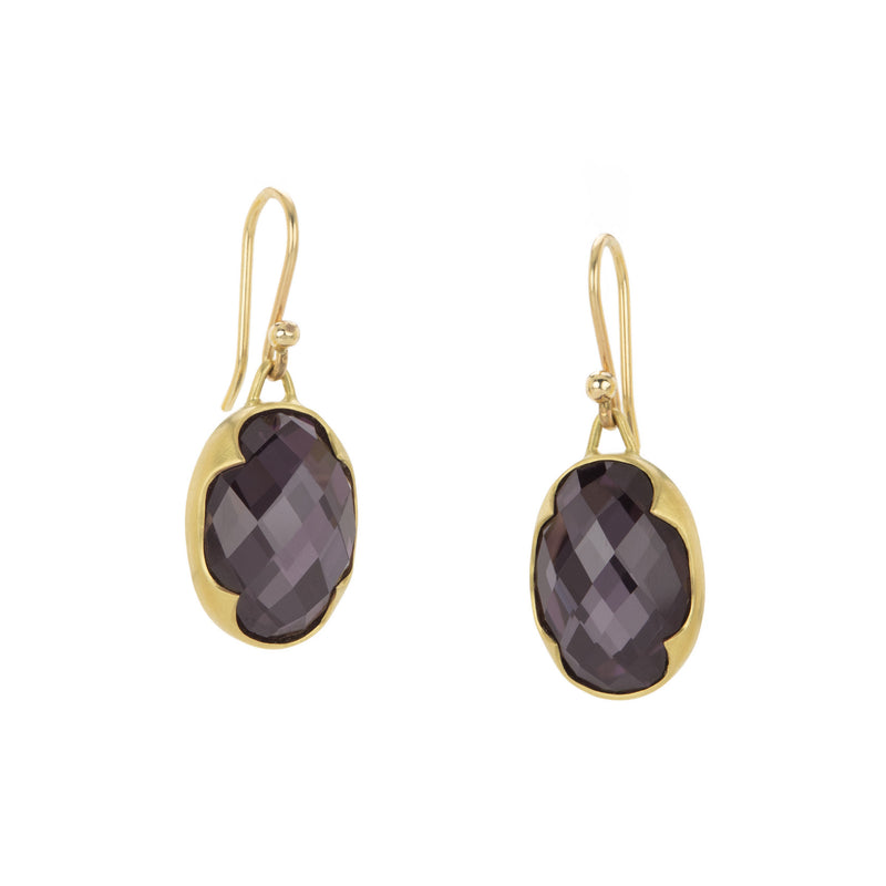 Gabriella Kiss Oval Faceted Amethyst over Hematite Earrings | Quadrum Gallery