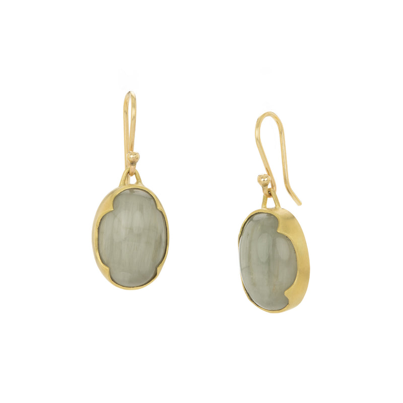 Gabriella Kiss 18k Yellow Gold Oval Toad's Eye Earrings | Quadrum Gallery