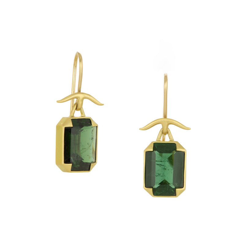 Gabriella Kiss Emerald Cut Tourmaline Drop Earrings | Quadrum Gallery