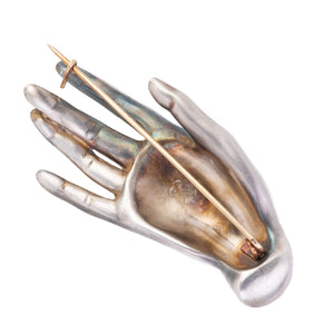 Gabriella Kiss Silver Bronzino Hand Pin | Quadrum Gallery